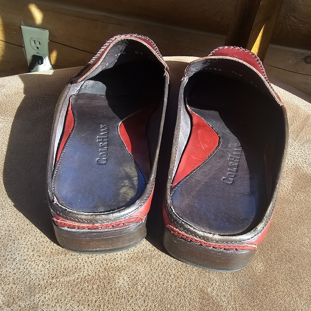Cole Haan Women's Country Red Leather Slip-On Mules - Picture 6 of 9